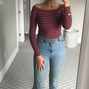 Hollister striped bodysuit